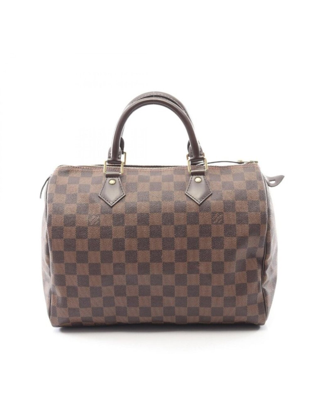 Louis Vuitton Handbag Speedy 30 Canvas Leather Ebene Brown